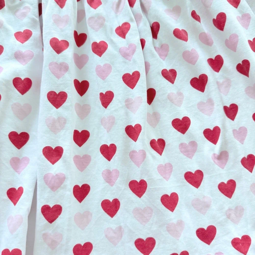 Magnolia Baby Girls‎ Heart Print Dress Pima Cotton Red White Size 5